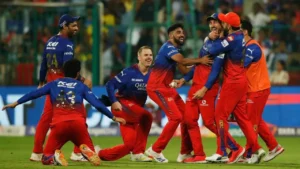 Read more about the article Thanks to Dhoni’s last-over six, RCB snatched victory from CSK and booked their place in the IPL playoffs, according to Dinesh Karthik