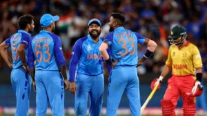 Read more about the article India takes on Zimbabwe in a five-match T20 series! Get the full schedule, rosters, match dates, and where to watch the games live